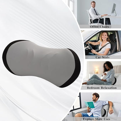Lumbar Support Pillow for Office Chair, Lumbar Pillow with Adjustable Strap, Back Support for Office Chair, Lumbar Support Pillow for car