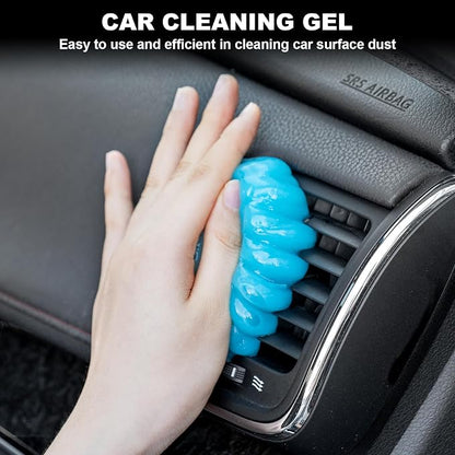 ThinkLearn Car Detailing Kit, Car Interior Detailing Kit, Including 7Pcs Auto Detailing Brushs and 200g Cleaning Gel (25% More Than 160g) Storage Bag, Car Accessories