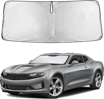 EcoNour Windshield Sunshade Compatible for Chevrolet Camaro 2016-2023 2024 2025, Sun Visor for Front Windshield & Window Sun Shade Cover, UV Heat Blocker & Protector, Car Accessories