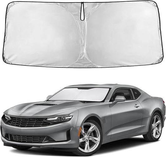EcoNour Windshield Sunshade Compatible for Chevrolet Camaro 2016-2023 2024 2025, Sun Visor for Front Windshield & Window Sun Shade Cover, UV Heat Blocker & Protector, Car Accessories