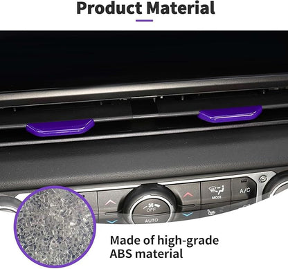 JWWY for Jeep JL Vent Air Outlet Adjustment Cover Trim Fit for 2024-2025 Jeep Wrangler JL JLU Gladiator JT 4xe Interior Accessories 2pcs Purple