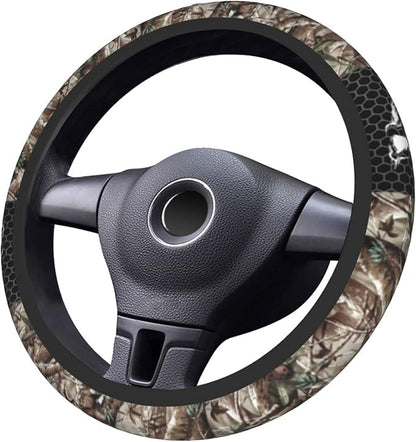 Camo Steering Wheel Cover Universal 15 Inch Camo Wheel Cover Accessories Decorative Non-Slip Neoprene Car Cover Realtree Wheel Cover Suitable For Women And Men Girls Suitable For Car SUV Car Van Truck