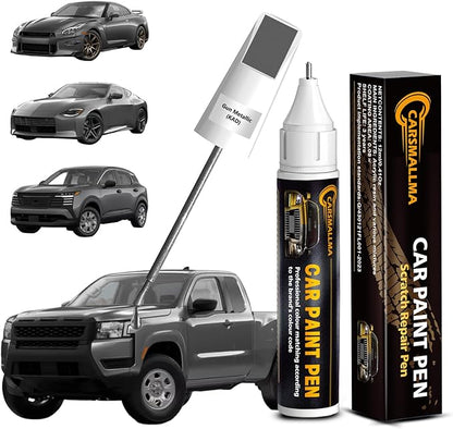 KAD Gun Metallic Car Touch Up Paint for Nissan, Color Accurate Car Paint Scratch Repair Pen Kit Quick & Easy Fix Vehicle Chips and Automotive Nicks Scuff