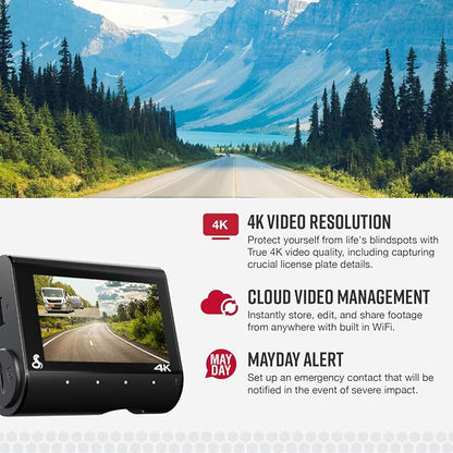 Cobra SC 250R Smart Dash Cam + Cobra 2.5A Micro USB Adapter Hardwire Kit
