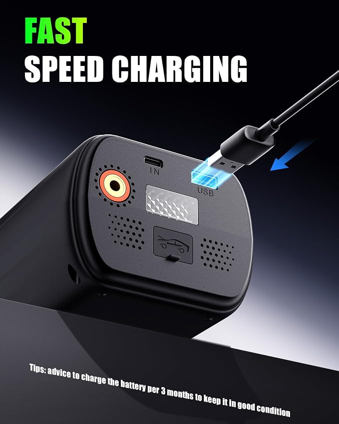 Jump Starter with Air Compressor, 6000A Car Battery Jumper Starter with 160 PSI Tire Inflator Portable, LED Display for 10L Diesel All Cars Engines, Jumper Cables and Light