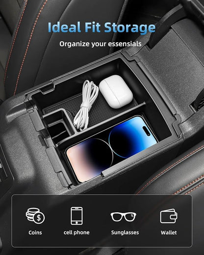 Double Layer Center Console Organizer for 2026 2025 Ford Bronco 4 Door Models (Not for 2-Door, Manual Transmission or Bronco Sport)