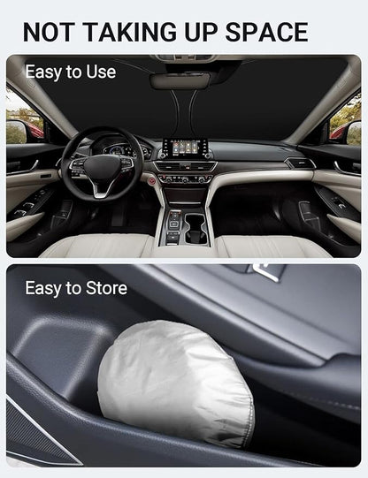 Proadsy 2026 Upgrade Front Windshield Sun Shade Foldable Sunshade Protector Custom Fit 2018-2025 Accord(Not for 2022 Sport) Sedan, LX, EX, EX-L, Touring Accessories