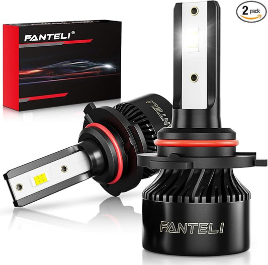 𝟗𝟎𝟎𝟓/𝐇𝐁𝟑 Bulbs 800% Brighter 34000LM 6500K Cool White, Backup 1:1 Design with Cooling Fan, Plug and Play Quick Install Off Road Lights, Pack of 2