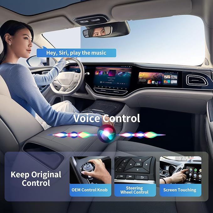 Wireless Carplay Adapter, 2 in 1 Wireless Car Play and Android Auto Adapter Convert Wired to Wireless Dongle for Apple Android,Plug and Play Stable Connect for iOS 10+ & Android 10+ for Car from 2016