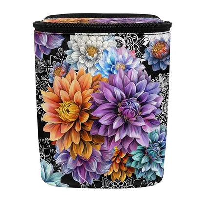 BIGCARJOB Blossom Lotus Car Trash Can Bin for Car Back Seat,Portable Car Trash Bag Hanging,Vehicle Trash Can Automotive Car Garbage Cans Auto Accessories