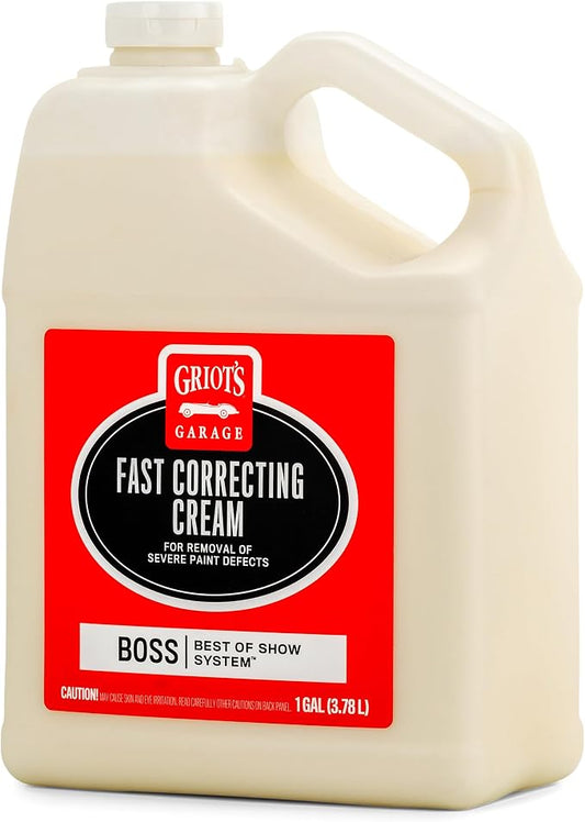 Griot's Garage BOSS Fast Correcting Cream for Car Polishing and Detailing, Swirl, Scratch Remover for Vehicles, One Gallon