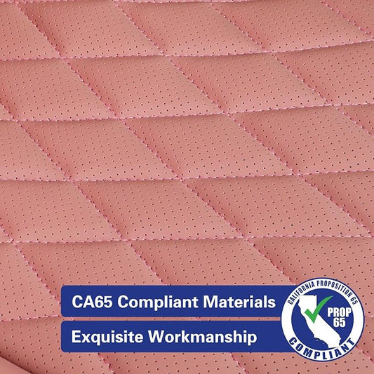 EKR Rav4 Seat Covers Custom Fit for Toyota Rav4 (Hybrid) Woodland/Limited 2026, Leather Car Seat Cover Full Set for SUV,Faux Leather(Pink)