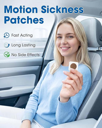 MQ Motion Sickness Patch,50 Count,Non Drowsy Sea Sickness Patches Behind Ear for Cruise Ship Travel, Waterproof Car Sick Patches Fast Acting & Long Last 72H