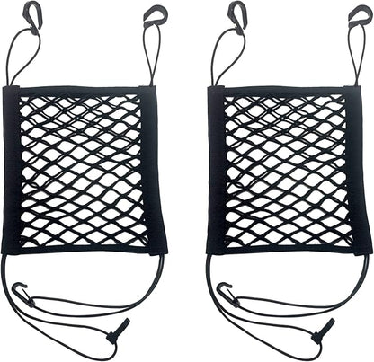 Upgrade Cargo Net for Motorcycle Helmet Storage, 11"X9.8" High-Elastic Double Layer Bungee Net (11x9.8 Inch)