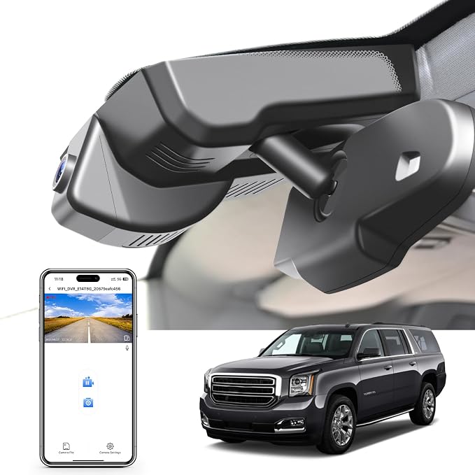 mangoal STARVIS 2 Front 4K HDR Dash Cam IMX678, Custom Fit for GMC Yukon, Yukon XL 2015 2016 2017 2018 2019 2020(Model D), 5GHz WiFi, GPS, 64GB Card