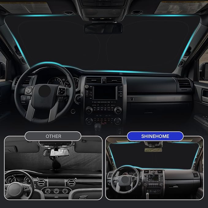 Car Sun Shade for 2010-2025 2026 Toyota 4Runner Windshield Sun Shade, Sun Visor Windshield Screen Cover for 4-Runner Front Window Sunshade Foldable Auto Interior Accessories UV Block to Keep Cool