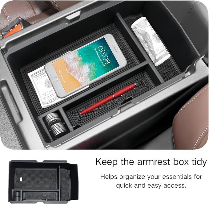 3PCS Center Console Organizer for Honda 2023 2024 2025 2026 CRV Accessories Middle Console Organizer CR-V Interior Armrest Insert Tray Hidden Storage Box Secret Compartment