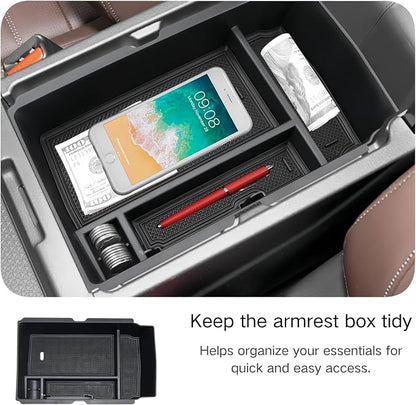 3PCS Center Console Organizer for Honda 2023 2024 2025 2026 CRV Accessories Middle Console Organizer CR-V Interior Armrest Insert Tray Hidden Storage Box Secret Compartment