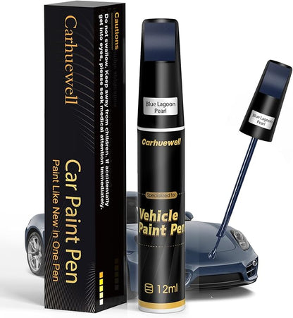 Blue Touch Up Paint for Cars, Auto Car Paint Touch Up Paint Pen for Deep Scratches, Car Scratch Repair Pen, Quick and Easy Solution to Repair Minor Automotive Scratches (Blue Lagoon Pearl)
