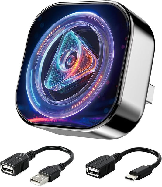 TICARVE 2-in-1 Wireless Apple CarPlay & Android Auto Adapter, Plug & Play CarPlay Wired to Wireless Adapter, Stable Auto-Connect, No Latency, iOS 10+ & Android 11+, USB/USB-C Extension Cable