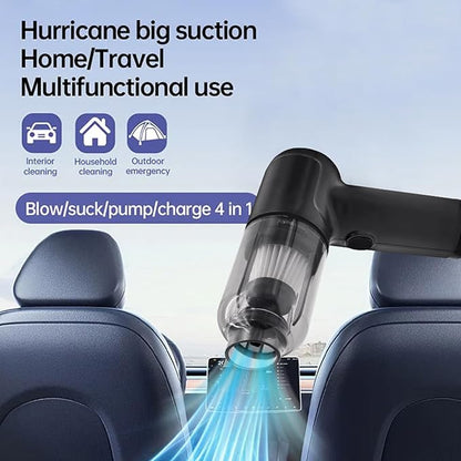 Handheld Car Vacuum Cleaner,Portable Small Cordless Air Duster,5000Pa Mini Rechargeable Dust Buster,4-in-1 High Power Hand Detail Blower Kit with Multi-Nozzles for Car, Home, Office, Pet