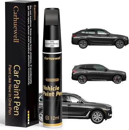 Dark Graphite Metallic(A90) Touch Up Paint Compatible with BMW, Exact Match Car Paint Pen Automotive Scratch Repair Remover Kit Quick & Easy Solution for Vehile Chips and Nicks