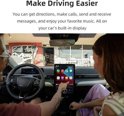 C5 2-in-1 Wireless CarPlay & Android Auto Adapter – Converts Factory Wired Connection to Wireless for Cars 2016+, Mini Plug & Play Car Play Dongle, OTA Update, USB C Cable, for iPhone & Android Phones