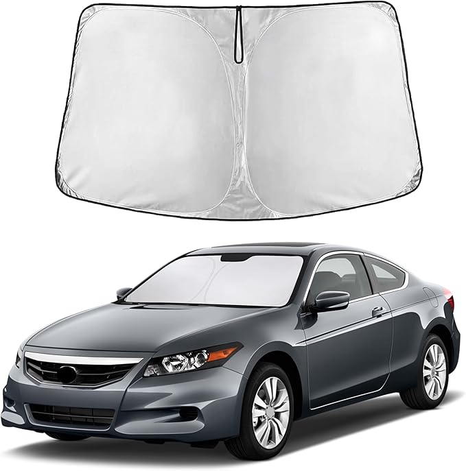 EcoNour Windshield Sunshade Compatible for Honda Accord 2008-2010 2011 2012, Sun Visor for Front Windshield & Window Sun Shade Cover, UV Heat Blocker & Protector, Car Accessories
