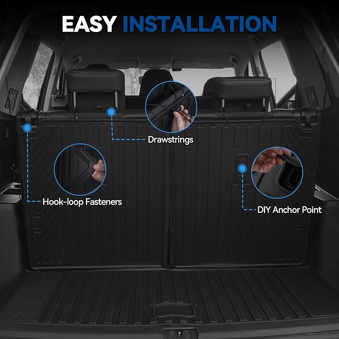 Custom Fit Floor Mats for 2026 Toyota C-HR, All Weather TPE Floor Liners & Trunk Mat & Backrest Protectors & Door Sill Guard, Odorless Full Set Interior Accessories