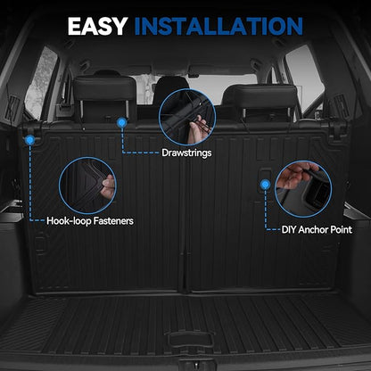 Custom Fit Floor Mats for 2020-2025 2026 Toyota Corolla Hatchback, All Weather TPE Floor Liners & Trunk Mat & Backrest Mats & Door Sill Guard, Odorless Full Set Interior Accessories