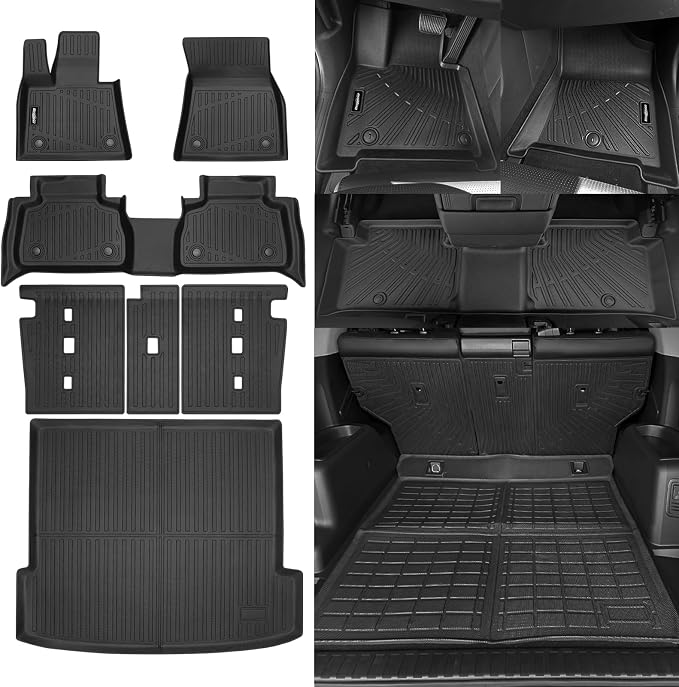 Floor Mats for 2020-2025 BMW X6 M/M50i/sDrive40i/xDrive40i G06, Trunk Mat and Backrest Mat All Weather TPE Protector for BMW X6 Accessories