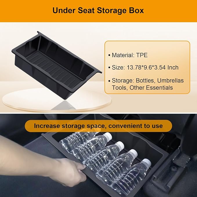 Pink Center Console Organizer 5PCS for Tesla Model Y Accessories 2024-2020 (Not Fit Juniper) Armrest Storage Tray with Hidden Box, Cup Holder Insert & Under Seat Storage - Custom Fit Interior Decor
