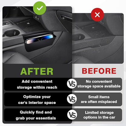 Muslogy for 2017-2024 2025 2026 Ridgeline Center Console Shifter Storage Box ABS Material Console Side Organizer Left & Right 2PCS Set with Stronger Tape Compatible with Honda Ridgeline 2017-2026