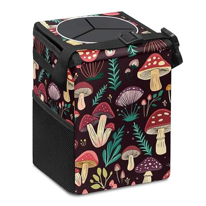 Car Trash Can – Multi-Purpose, Lightweight and Portable with Durable Water-Resistant Coating, No Installation Required, Practical and Ample Capacity, Variety of Colors.Mushroom