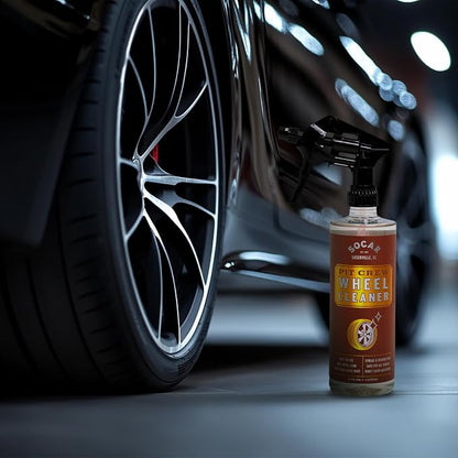 SOCAR Pit Crew Wheel Cleaner - 16 fl oz Removes Brake Dust, Road Dirt, Grime. Professional Strength Powerful Formula. Safe for Aluminum, Chrome, Alloy Wheels, Brake Components