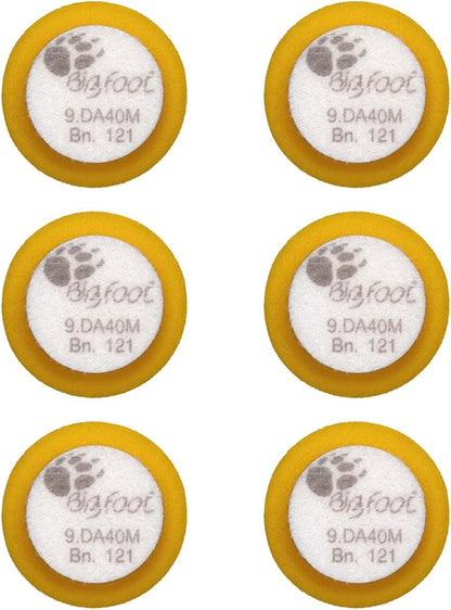 RUPES 40mm Pack of 6 Yellow D-A Fine Wool Polishing Pads | Ideal for Paint Correction & Gloss Enhancement | Improves Finishing Performance | Compatible with 1.5" Backing Plate