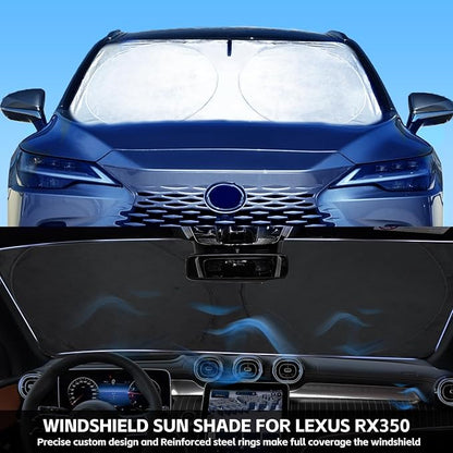 INSAUTO Windshield Sunshade for Lexus RX 350 450h 2016-2022 RX 350, RX 350 F Sport, RX 350L 2023 2024 2025, Front Window Sun Visor Cover, UV Heat Blocker Protector, Foldable Sun Shade Accessories