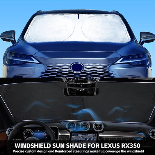 INSAUTO Windshield Sunshade for Lexus RX 350 450h 2016-2022 RX 350, RX 350 F Sport, RX 350L 2023 2024 2025, Front Window Sun Visor Cover, UV Heat Blocker Protector, Foldable Sun Shade Accessories