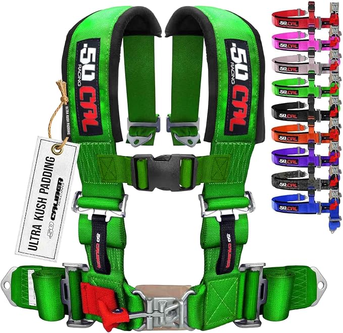 1pc 4 Point Harness for Bucket Seat, Push Release, 10 Color Options, Racing Harness, Race Car, Off Road, UTV, RZR [6008-A1]