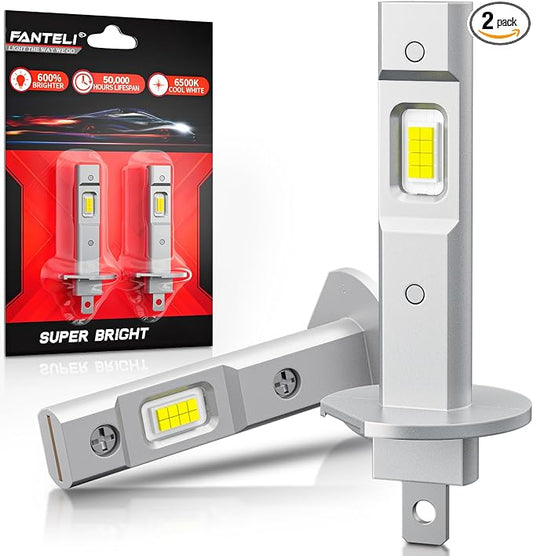 Latest 𝖧𝟣 Bulbs, 90,000LM 1300% Brightness, 6500K White Super Bright, 1:1 Halogen Size, 6500K Cool White, No Adapter Required, Easy Install Non-Polarity Off Road Lights, Pack of 2