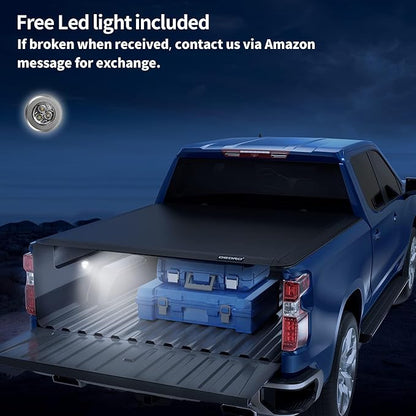 oEdRo Soft Tri-fold Truck Bed Tonneau Cover On Top Compatible with 2015-2026 Chevy Colorado/GMC Canyon with 5ft Bed, Fleetside