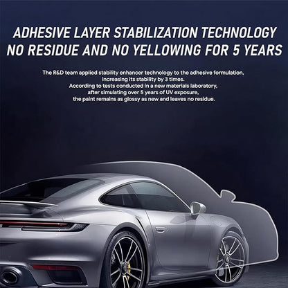 TPU PPF Hydrophobic Clear Paint Protection Film Self Healing Car Clear Glossy Wrap Film (1ft x 5ft, Gloss White)