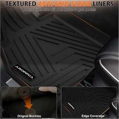 All Weather Car Floor Mats Cargo Liner with Backrest Mat for Ford Bronco 4 Door 2025 2024-2021(Not for Bronco Sport), TPE Rubber Liners Full Set Automotive Mats for 2025 Bronco Accessories