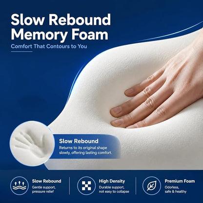 Cupocupa Memory Foam Seat Cushion, Ergonomic Orthopedic Pad with Adjustable Strap for Car Truck Office Chair, Lumbar Back Support & Sciatica Relief for Long Drives