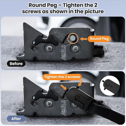 Kaishengyuan Upgraded Rear Seat Quick Release with Elastic Rope Compatible with Ford F-150 (2009+) & F-250/350 (2017+)