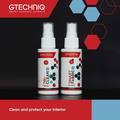 Gtechniq Smart Sample Car Care Kit, 10-Piece | Gift Set Includes Shampoo, Detailer, All-Purpose Cleaner, Glass Polish, Water Spot Remover and More, 1.69 fl oz Bottles in a Presentation Gift Box