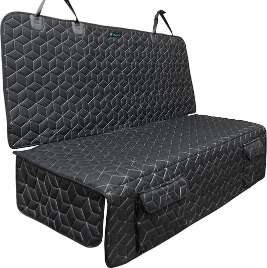 Meginc Dog Car Seat Cover for Back Seat, Waterproof Non-Slip Bench Protector for Dogs & Kids, Durable 600D Scratch Proof Seat Cover for Hair, Scratches, Travel and Daily Use in Full Size SUVs