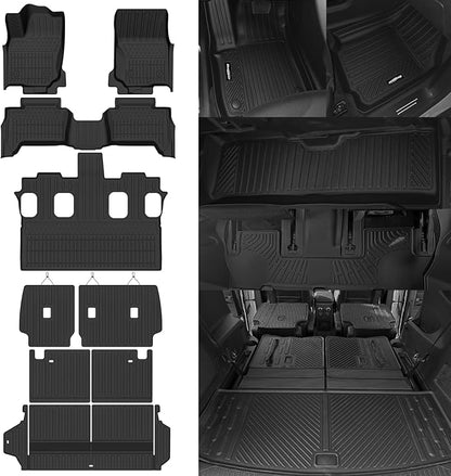 Floor Mats for Toyota 4Runner 7 Seats 2025 2026, Trunk Mat and Backrest Mat All Weather TPE Protector for Toyota 4Runner Accessories
