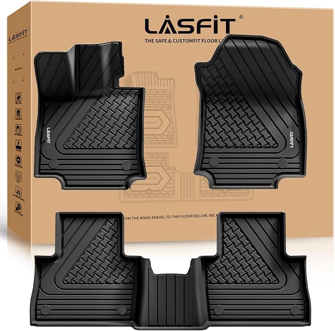 LASFIT Floor Mats Fit for Lexus 2026 2025 2024 2023 2022 NX/NX250/NX350 (Not for Hybrid), All Weather Car Mats for Lexus NX 250/NX 350/NX 350 F Sport TPE Heavy Duty Floor Liners,Front & Rear Rows