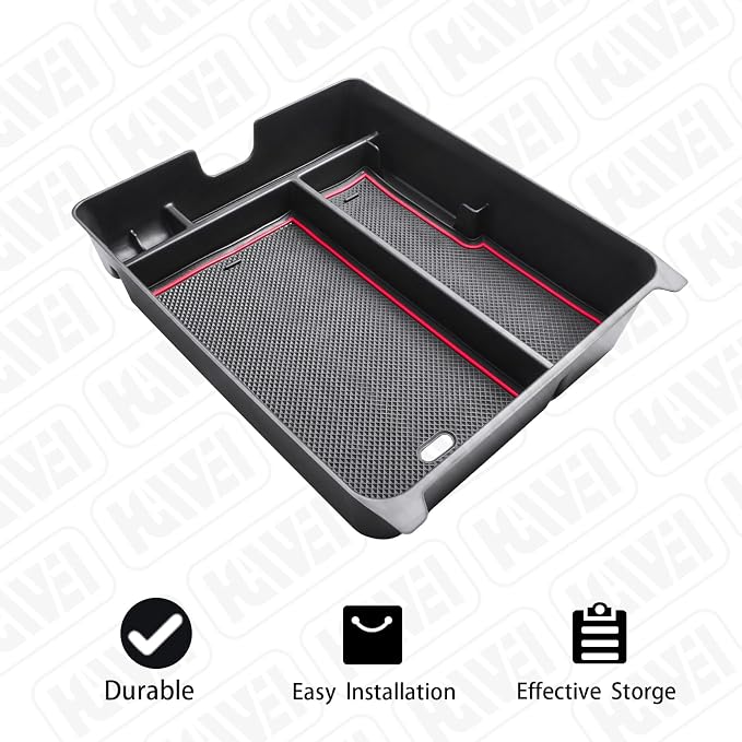 HGWEI Center Console Organizer Compatible with Honda Pilot 2023 2024 2025 2026 and Ridgeline/Passport 2024 2025 2026 Interior Accessories Insert Armrest Storage Box Tray, Red